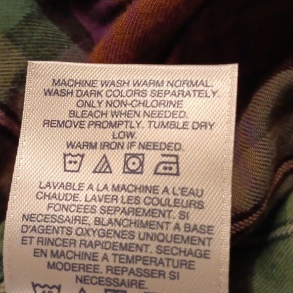 Lands' End Multicolor Plaid Shirt .Outdoor, Beachy. Normcore - Picture 8 of 11